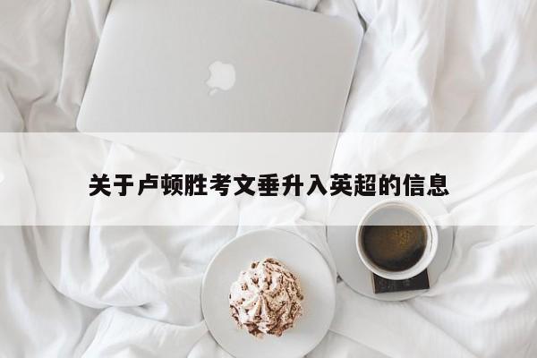 关于卢顿胜考文垂升入英超的信息